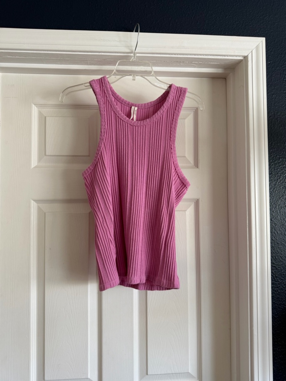 Anthropologie Ribbed Tank Top - Magenta Pink